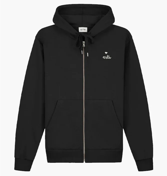 Толстовка мужская Arte Small Heart Hoodie Black SS25-174J