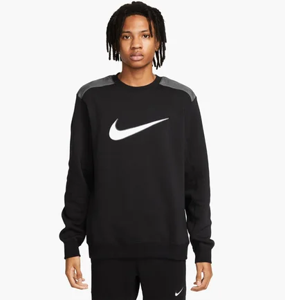 Свитшот мужской Nike M Nsw Sp Flc Crew Bb Black FN0245-010