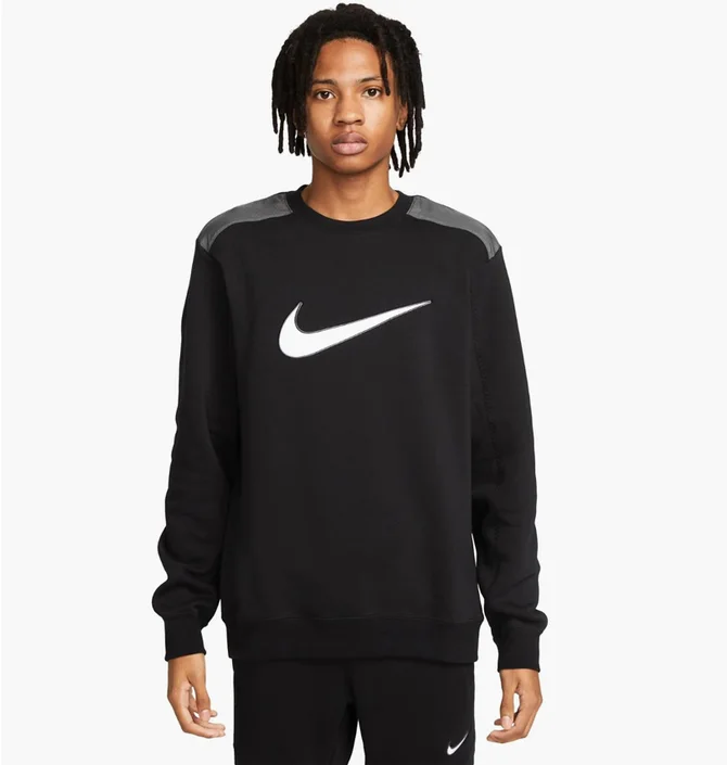 Свитшот мужской Nike M Nsw Sp Flc Crew Bb Black FN0245-010
