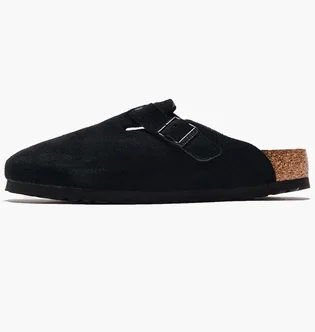 Сандали женские Birkenstock Wmns Boston Soft Footbed Suede Black 660473