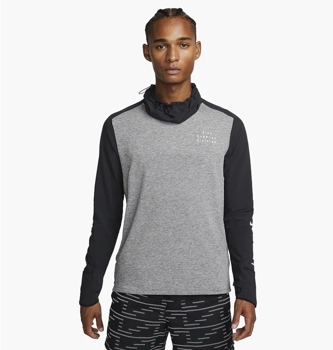 Кофта чоловіча Nike Therma-Fit Run Grey/Black Dq6522-010