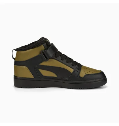 Кроссовки мужские Puma Mid Strap Winter Sneakers Black/Olive 386376