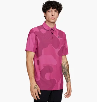Поло чоловіче Nike Dri-Fit Adv Tour Camo Golf Polo Pink DR5312-610