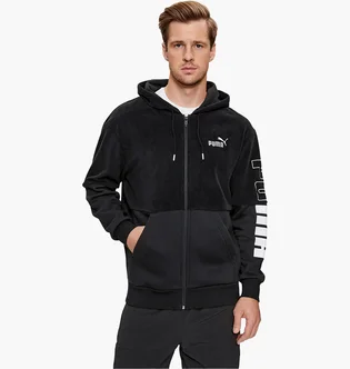 Толстовка чоловіча Puma Power Ess+ Full-Zip Hoodie Black 675914-01