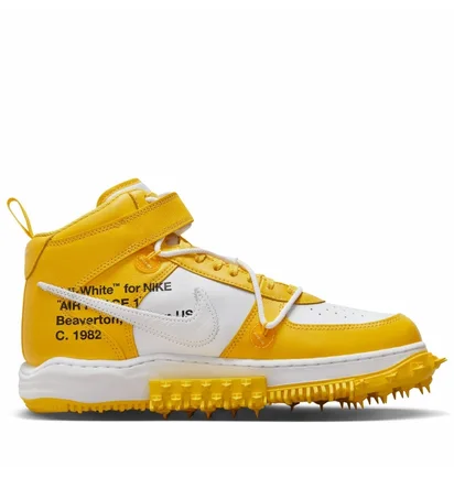Кроссовки мужские Nike X Off-White™ Air Force 1 Mid Sp Lthr Yellow/White DR0500-101