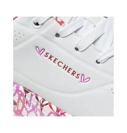 Кроссовки женские Skechers Uno Loving Love White 155506-WRPK