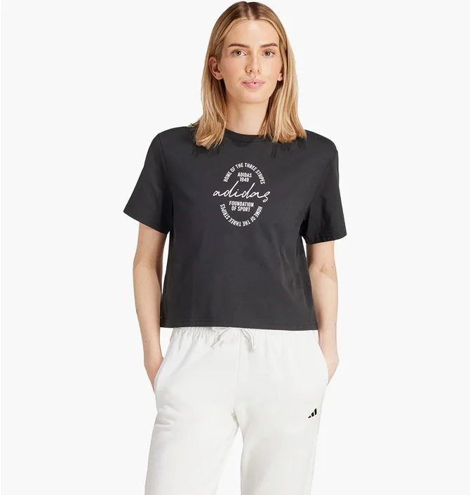Футболка жіноча Adidas Brand Love Signature Graphic Tee Black IY3408