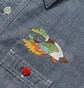 Рубашка мужская Human Made Chambray Shirt Blue HM25SH002