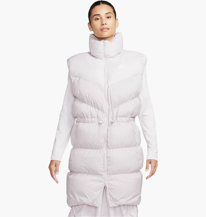 Жилетка жіноча Nike Sportswear Windpuffer Therma-Fit Loose Long Puffer Vest White FB8794-019