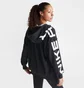 Толстовка женская Nike Sportswear Air Fleece Oversized Full-Zip Hoodie Black FB8047-010