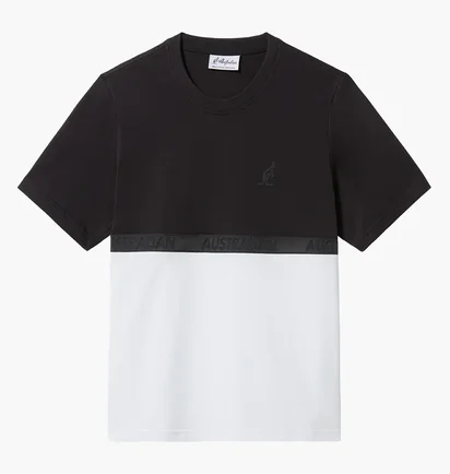 Футболка мужская AUSTRALIAN Impact Color Block Cotton T-Shirt Black/White LSUTS0018-003