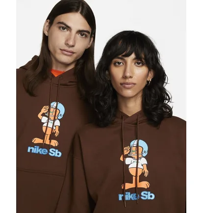 Худи унисекс Nike Sb Fleece Skate Pullover Hoodie Brown FN0547-259
