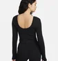 Лонгслів жіночий Nike Sportswear Chill Knit Tight Scoop-Back Long-Sleeve Mini-Rib Top Black FN3661-010