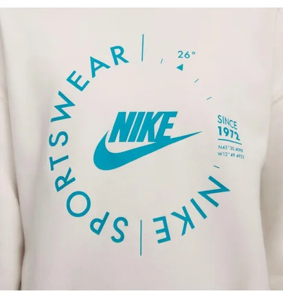 Світшот жіночий Nike Sportswear Phoenix Fleece Oversized Crewneck Sweatshirt Beige FD4234-030