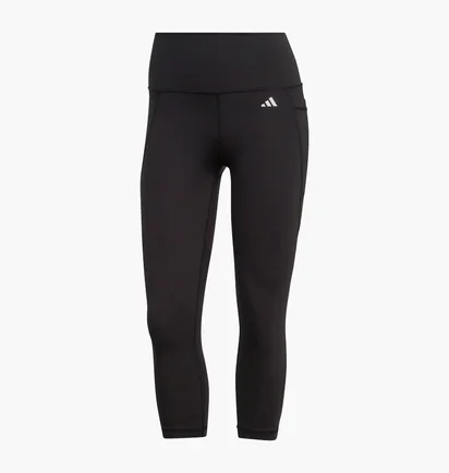 Леггинсы женские Adidas Optime Stash Pocket High-Waisted 3/4 Leggings Black Hs9932