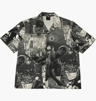 Рубашка мужская Air Jordan Essentials Printed Camp Tee Grey FV7311-133