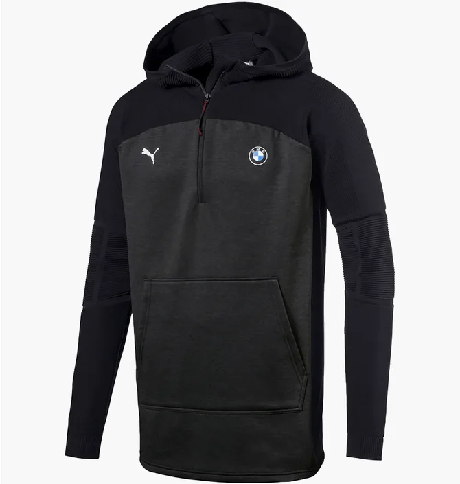 Худи мужское Puma Bmw Motorsport Evoknit 1/2 Zip Black 576638-01