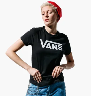 Футболка жіноча Vans T-Shirt Flying V Crew Tee Black VN0A3UP4BLK1