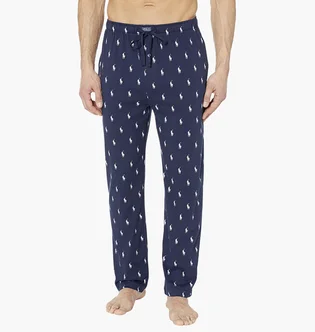 Штаны мужские Polo Ralph Lauren Knit Jersey Covered Waistband Pj Pants Cruise Blue PK04SR-JUD