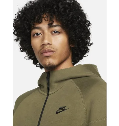 Толстовка чоловіча Nike Tech Fleece Full-Zip Windrunner Hoodie Olive FB7921-222