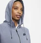 Толстовка жіноча Nike Essntl Flc Fz Hoodie Light Blue Dx2317-493