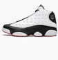 Кроссовки мужские Air Jordan 13 White/Brown 414571-104