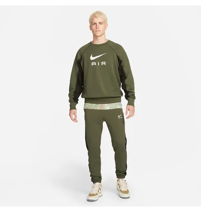 Свитшот мужской Nike M Nsw Air Ft Crew Olive DQ4205-222