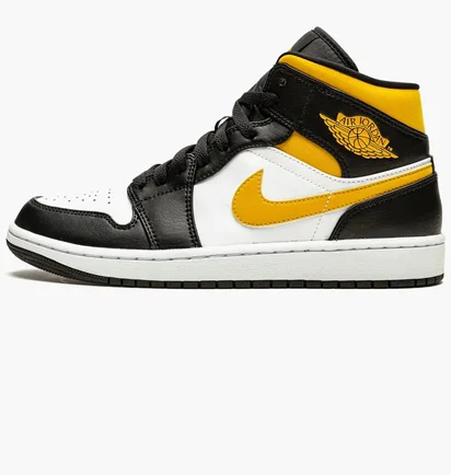 Кроссовки мужские Air Jordan 1 Mid Black/White 554724-177
