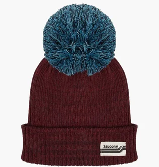 Шапка унисекс Saucony Rested Pom Beanie Bordo 800031-SU