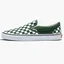 Кеды унисекс Vans Checkerboard Classic Slip-On Shoe White/Green VN0A7Q5D6QU