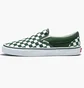 Кеды унисекс Vans Checkerboard Classic Slip-On Shoe White/Green VN0A7Q5D6QU