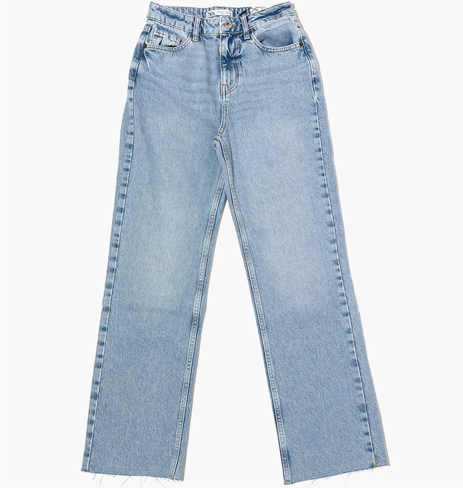 ᐉ Джинсы женские Zara Jeans Z1975 Rectos Tiro Alto Light Blue