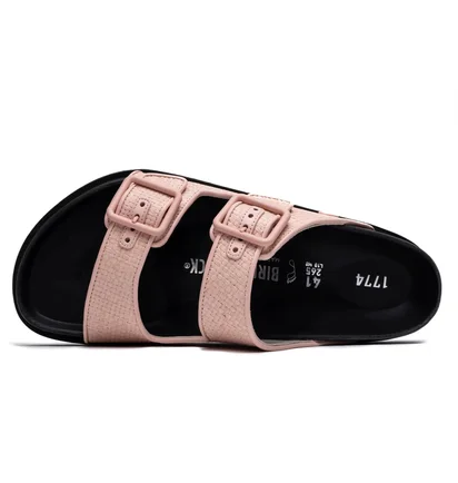 Тапочки унісекс BIRKENSTOCK Arizona Raffia Luxe 1774 Pink 1028842