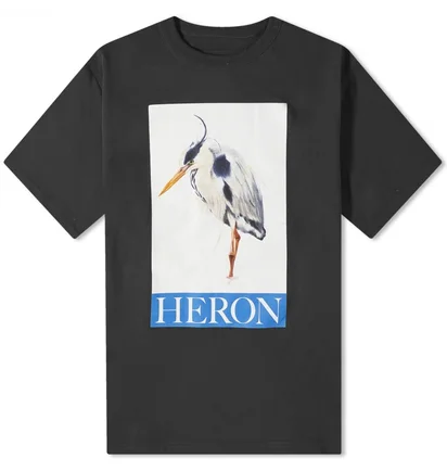 Футболка чоловіча Heron Preston Heron Bird Painted T-Shirt Black HMAA032F23JER0041046
