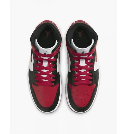Кросівки жіночі Nike Air Jordan 1 Mid Red/White Bq6472-079