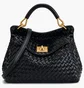Сумка жіноча JW PEI Lucia Classic Top Handle Woven Bag Black BB2024BG108654JWP