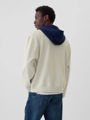 Худи мужское GAP Varsity Logo Hoodie White AA1-448