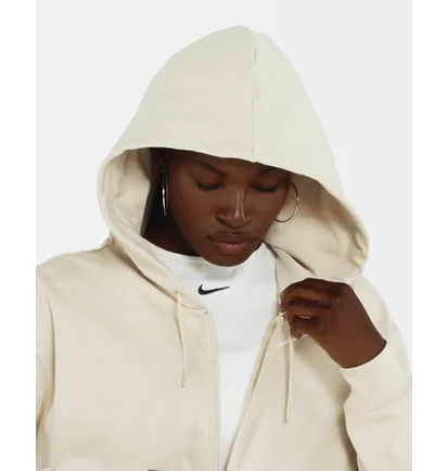 Толстовка жіноча Nike Nsw Jrsy Os Fz Hoodie Beige DM6415-133