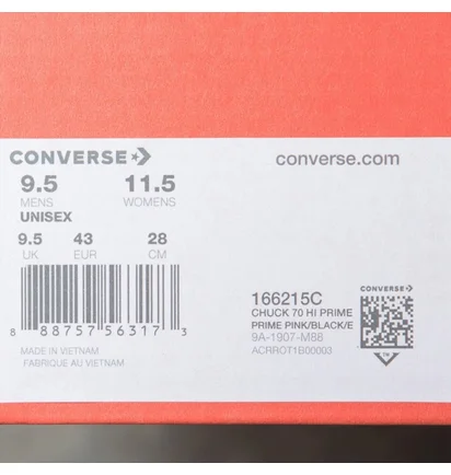 Кеды мужские Converse Suede Chuck 70 Hi Pink 166215C