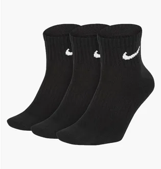 Носки унисекс Nike U Nk Everyday Ltwt Ankle (3 пары, неутепленные) Black SX7677-010