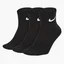 Шкарпетки унісекс Nike U Nk Everyday Ltwt Ankle (3 пари, неутеплені) Black SX7677-010