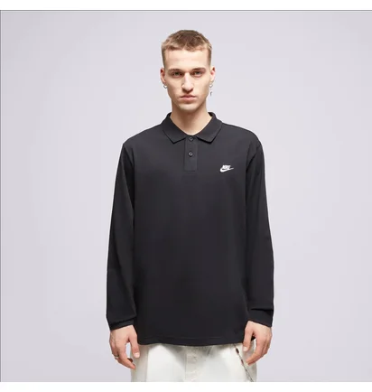 Кофта мужская Nike Polo M Nk Club Knit Ls Polo Black FQ3417-010