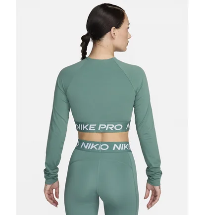 Лонгслив женский Nike Pro Dri-Fit Cropped Long-Sleeve Top Green FV5484-361