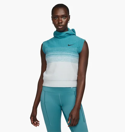 Майка женская Nike Dri-Fit Advance Run Division Vest Black/Light Blue DX0323-034