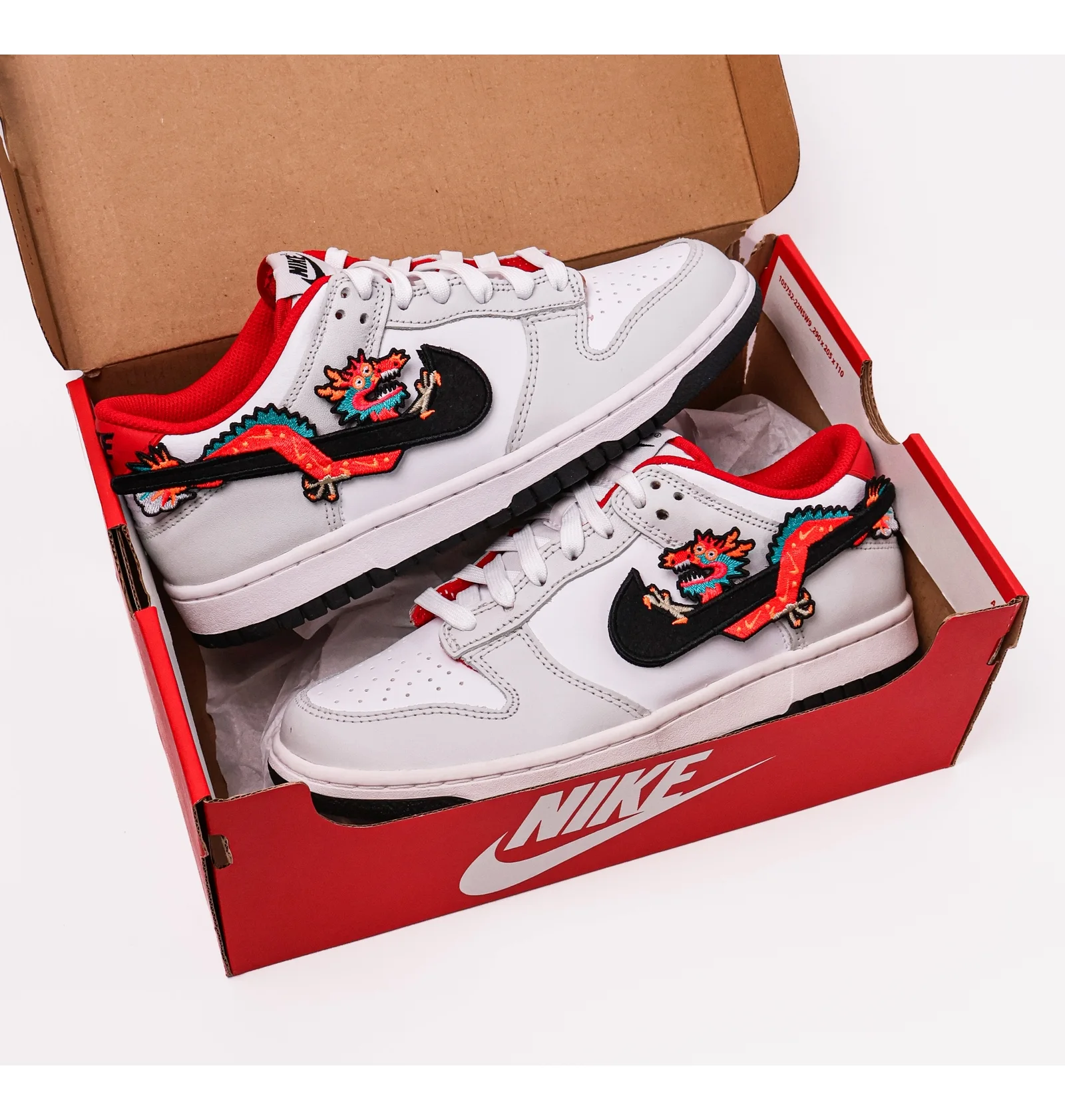 ᐉ Кросівки дитячі Nike Dunk Low Lunar New Year White/Grey FZ5528