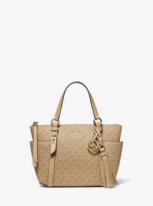 Сумка жіноча Michael Kors Sullivan Small Logo Top-Zip Tote Bag Brown 30H1GUPT5V-CAMEL-57531
