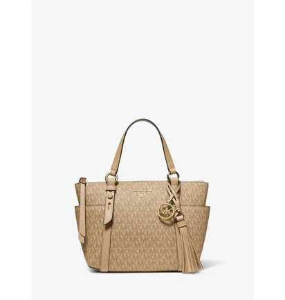 Сумка жіноча Michael Kors Sullivan Small Logo Top-Zip Tote Bag Brown 30H1GUPT5V-CAMEL-57531