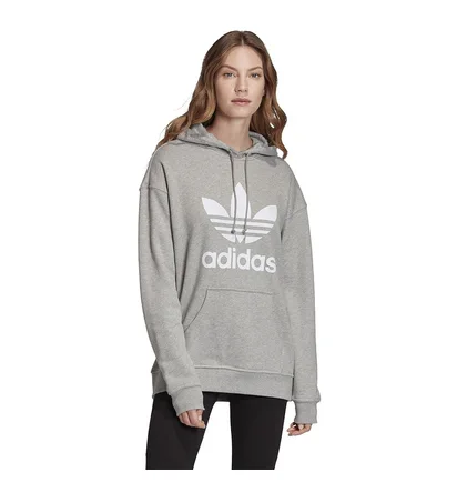 Толстовка женская Adidas Trefoil Hoodie Grey FM3304