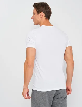 Футболка чоловіча Kappa Mezza Manica Girocollo Con Stampa Logo Pet White K1335-BIANCO