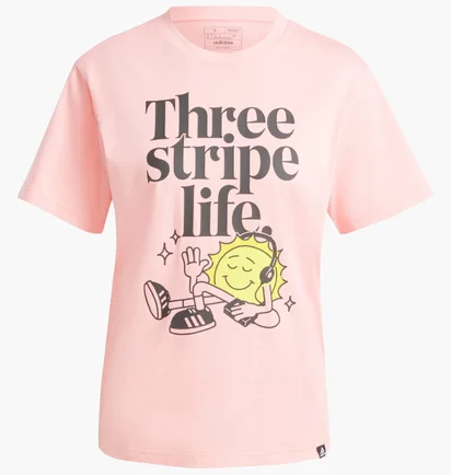 Футболка жіноча Adidas Playera Positivity Estampada Peach IX6456